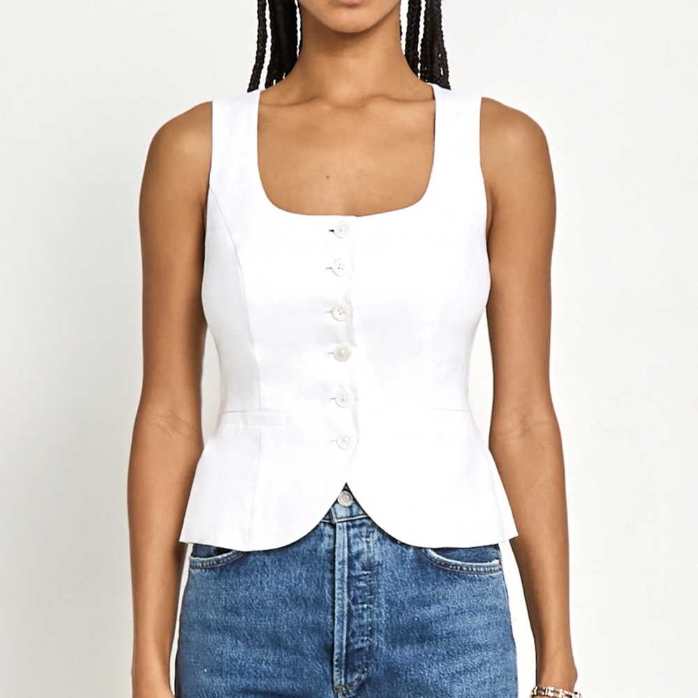 Kourt White Lola Linen Vest